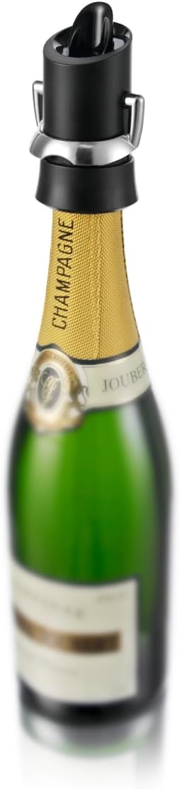 Vacu Vin Premium Champagne Bottle Stopper & Server - Preserve Bubbles for Up to a Week with Airtight Seal - Easy To Use, No Spill & Non-Drip Pouring - Kitchen Bar Counter Essentials
