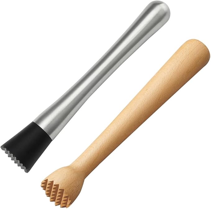 Wooden Muddler for Cocktails 10 Inch - 2pack-A