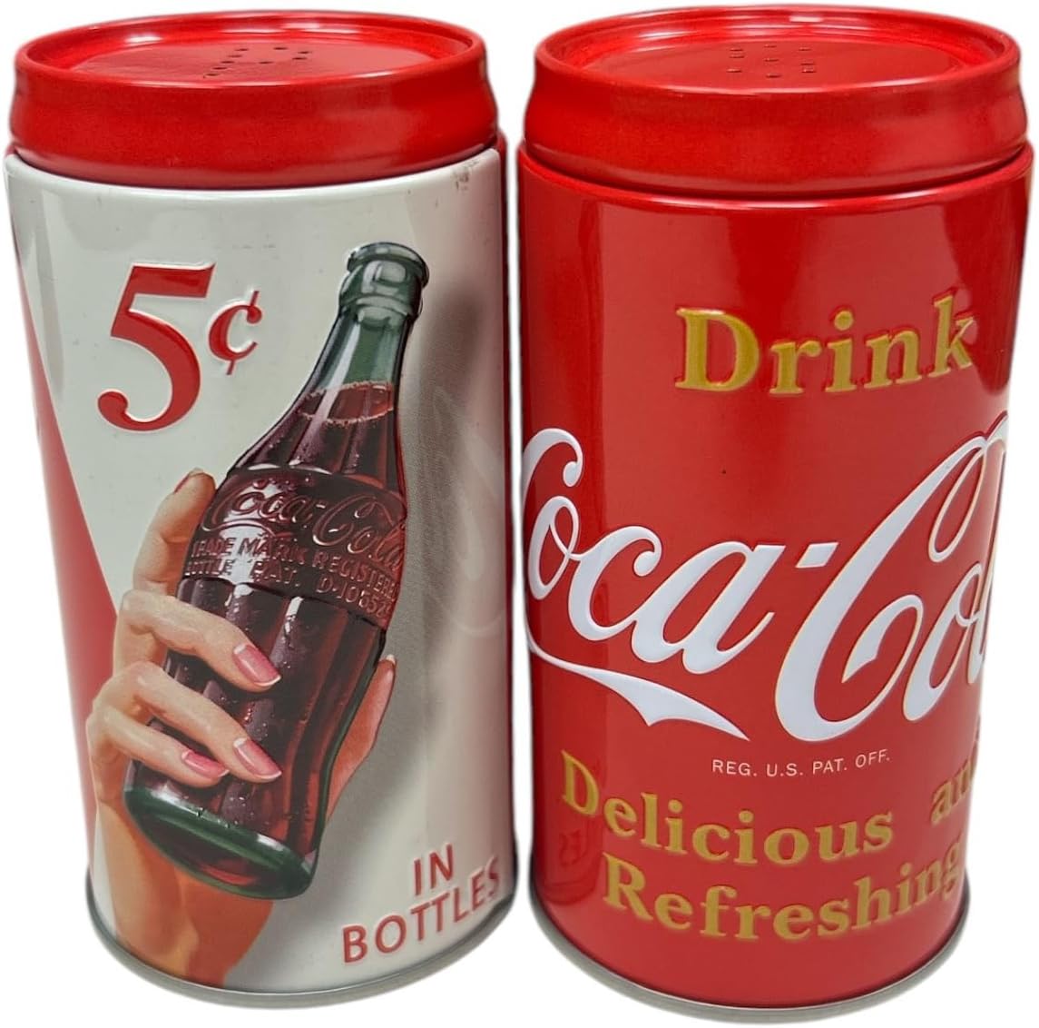 The Tin Box Company Tin Salt and Pepper Set, Coke 2025