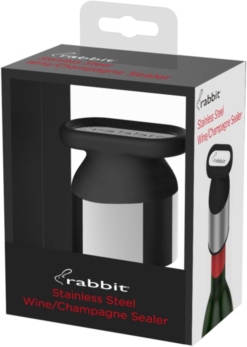Metrokane Rabbit Stainless Steel Wine & Champagne Sealer W6126