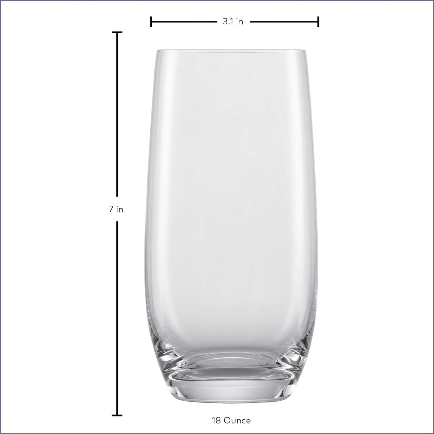 SCHOTT ZWIESEL Banquet Iced Beverage Cocktail Glass (Set of 6), Bar Glasses for Long Drinks, Dishwasher-Safe Machine-Made Tritan Crystal Glasses, Made in Germany(18 Ounce)