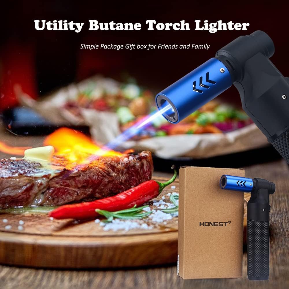 HONEST Lighter Butane refillable lighters Shipped without gas (Black)