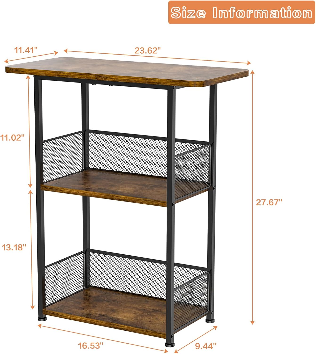 Eyteenokk Floor Standing Freestanding Whiskey Rack: 3 Tier Wine Rack Mini Bar Table Corner Wine Bottle Display Stand Liquor Cabinet Bar, for Bottles,Cocktail Shaker,Mugs