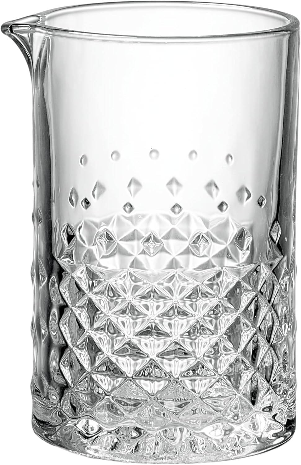 Crystal Cocktail Mixing Glass - 22 Oz 650ml - Thick and Sturdy Bottom, Durable and Seamless Design - Drink Mixer Glass for Bar Mixing Set – Whiskey Gifts for Men