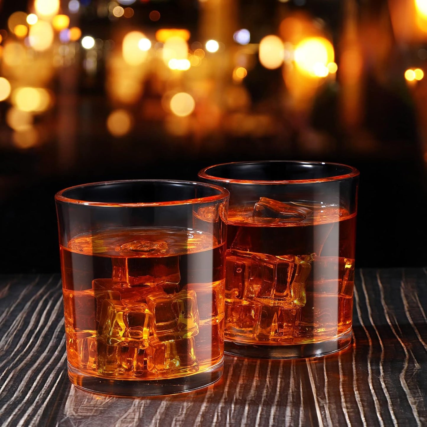 Mimorou 12 Pack Whiskey Glasses 10 oz Old Fashioned Glasses in Bar and Party Bourbon Glass, Rocks Glass, Cocktail Liquor Whiskey Lover Gift Christmas Gifts for Men, Dad, Father(Classic)