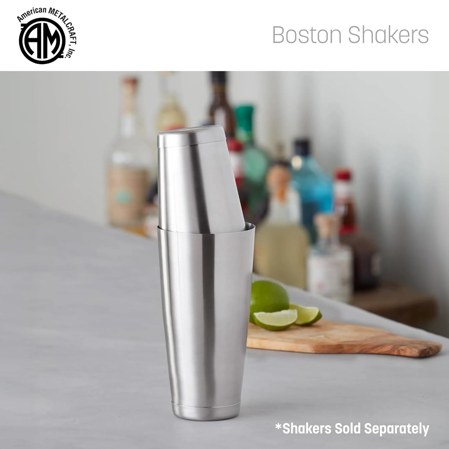American Metalcraft BS18 Boston Shaker Replacement, Stainless Steel, Weighted, 18 oz.