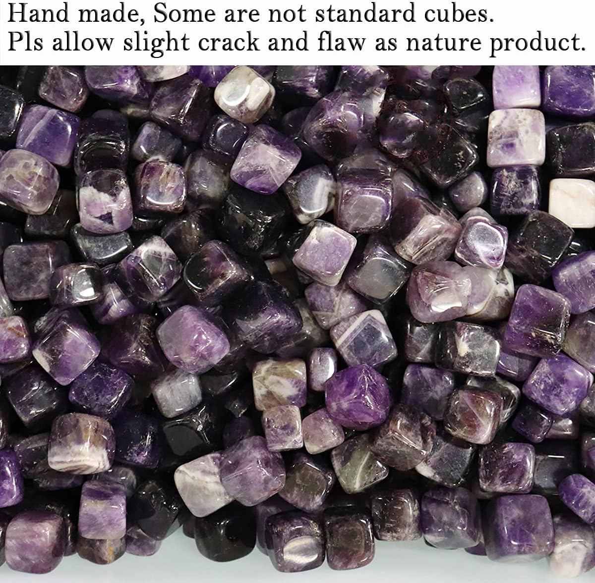 Amethyst Whiskey Stones Chilling Crystal Ice Cubes for Drinks Whiskey Rocks 0.7-0.8" Wine Cubes Gifts for Women Set of 6