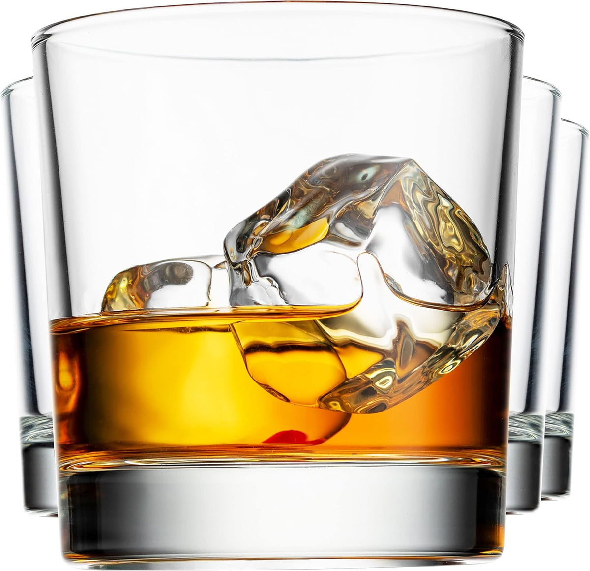 Godinger Drinking Glasses, Tall Highball Glasses Set of 4, Made in Italy - Short Glasses