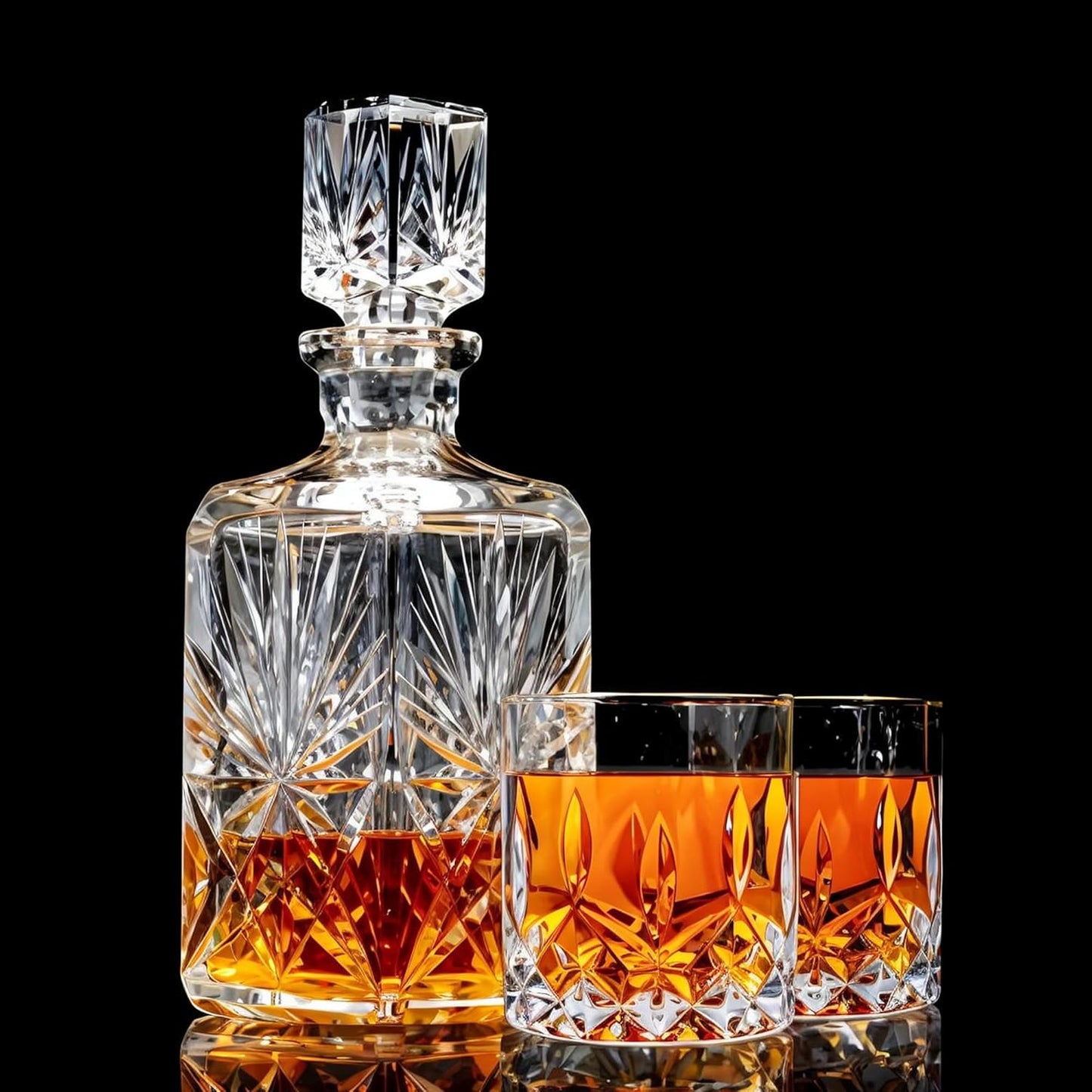 QUMMFA Whiskey Glasses Set of 8, 11 oz Crystal Old Fashioned Glasses, Buy 6 Get 2 Free, Perfect for Bourbon, Scotch, Vodka, Gift for Men, Women, Dad, Father