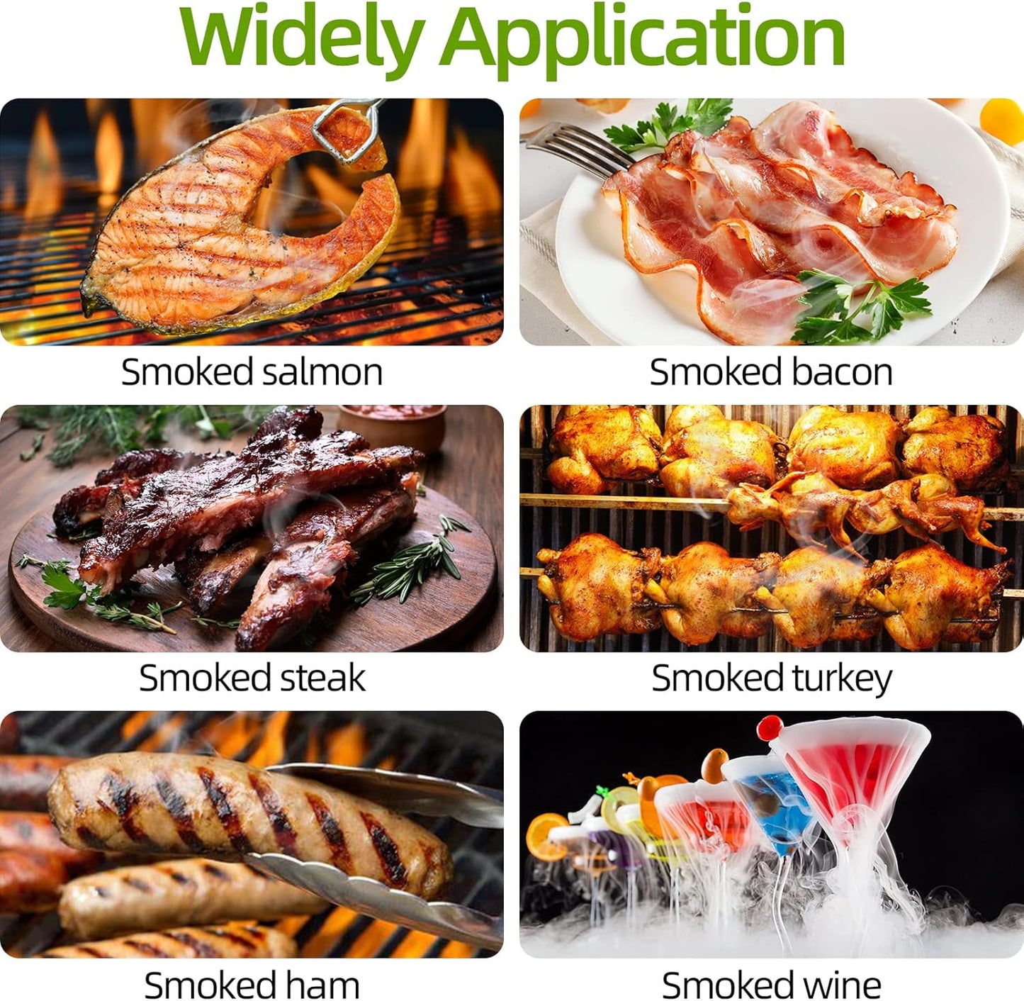 Smoking Wood Chips Cocktail Smoker, 9 Flavors Natural Wood Chips Including Cherry, Apple, Oak, Peach, Walnut, Pear, Pecan, Mesquite, Cinnamon for Husband Father's Gift Smoke Gun Cocktails Drinks Food