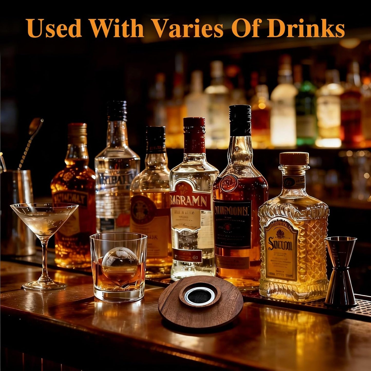 Whiskey Smoker Kit with Torch –Old Fashioned Smoker Kit for Bourbon & Whiskey – Drink Smoker Set with Wood Chips– Gift for Men, Dad, Husband/Father (1,Smoker Kit & Ice Ball Molds & Glasses)