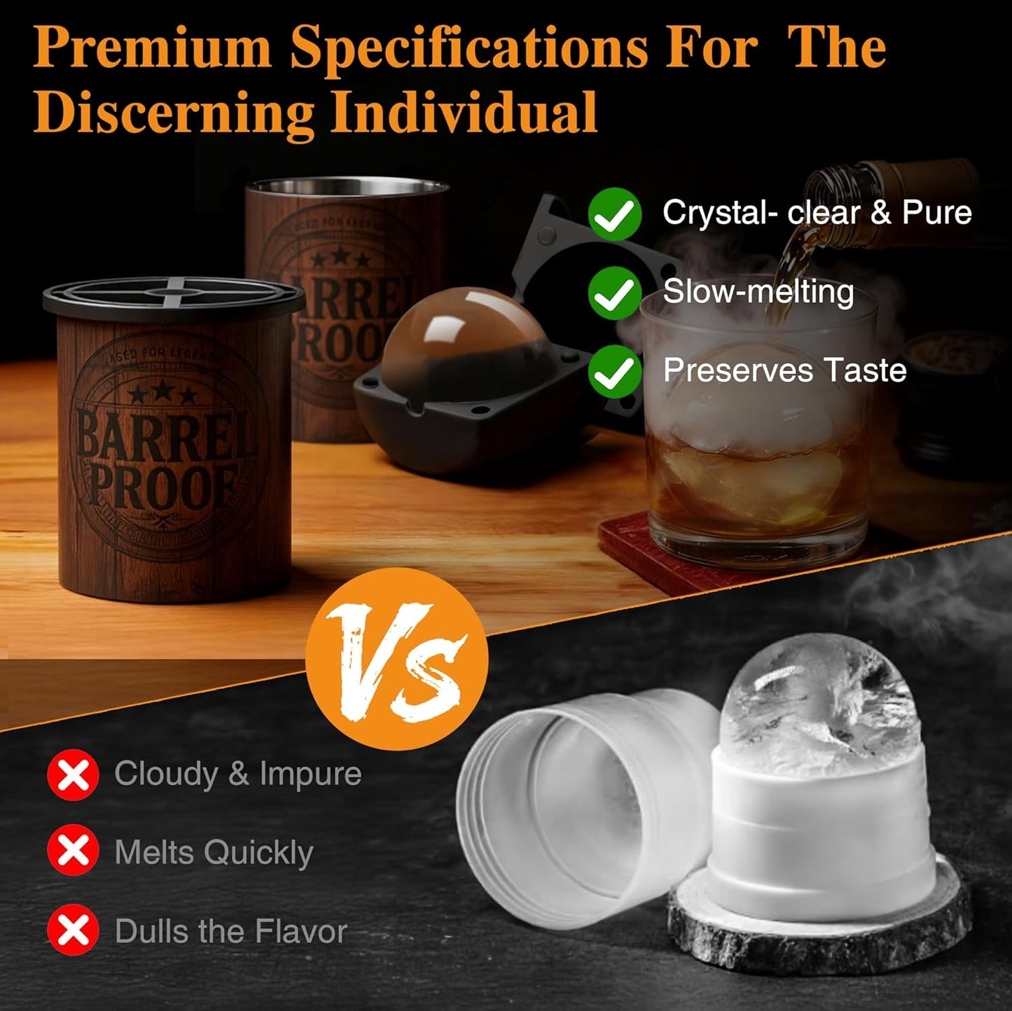 Whiskey Smoker Kit with Torch –Old Fashioned Smoker Kit for Bourbon & Whiskey – Drink Smoker Set with Wood Chips– Gift for Men, Dad, Husband/Father (1,Smoker Kit & 2 Ice Ball Molds & 2 Glasses)