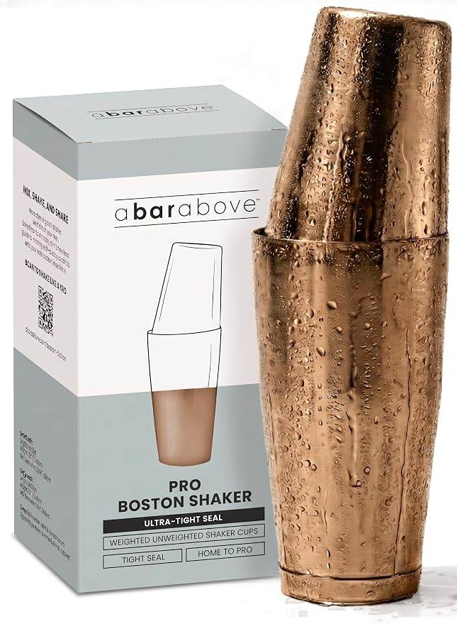 A Bar Above Boston Cocktail Shaker Set, Weighted and Unweighted, 18 Oz - B0BYTBLGDJ