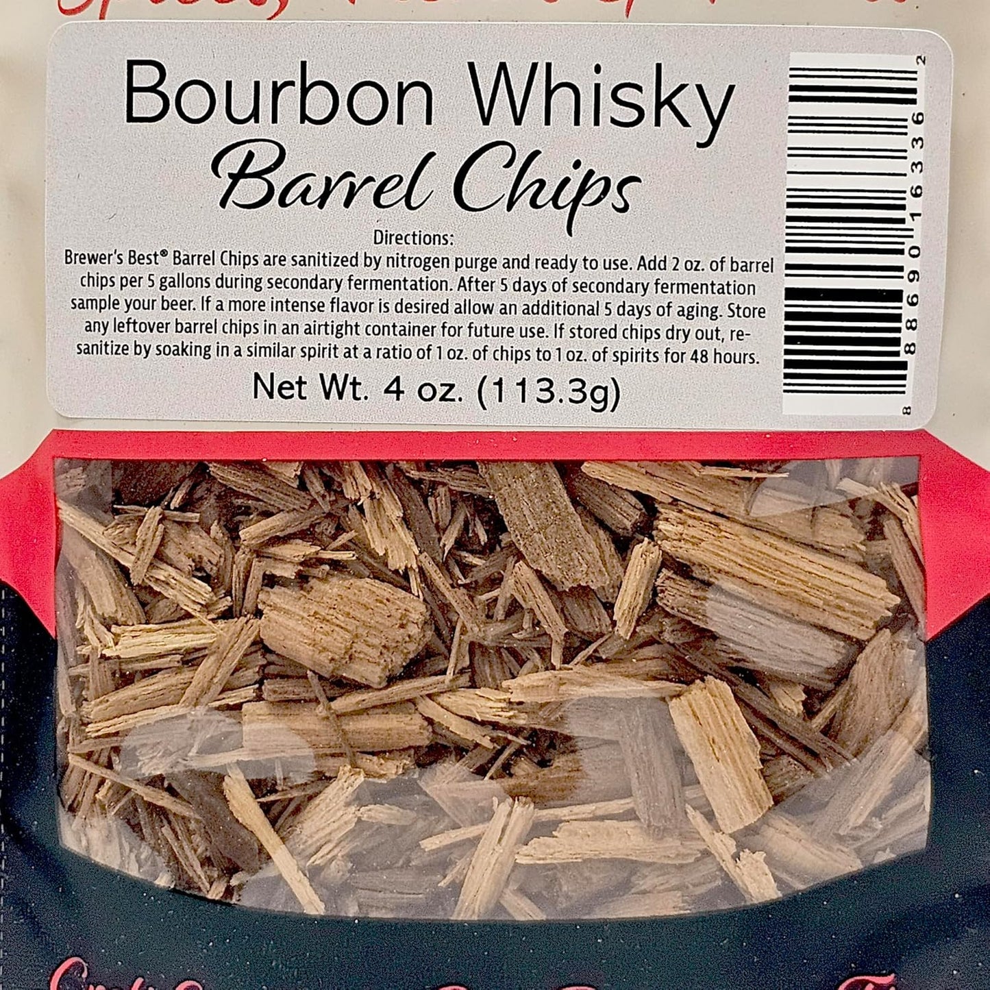 North Mountain Supply 6336A Brewer"s Best Barrel Chips Whisky, 4 oz., Brown
