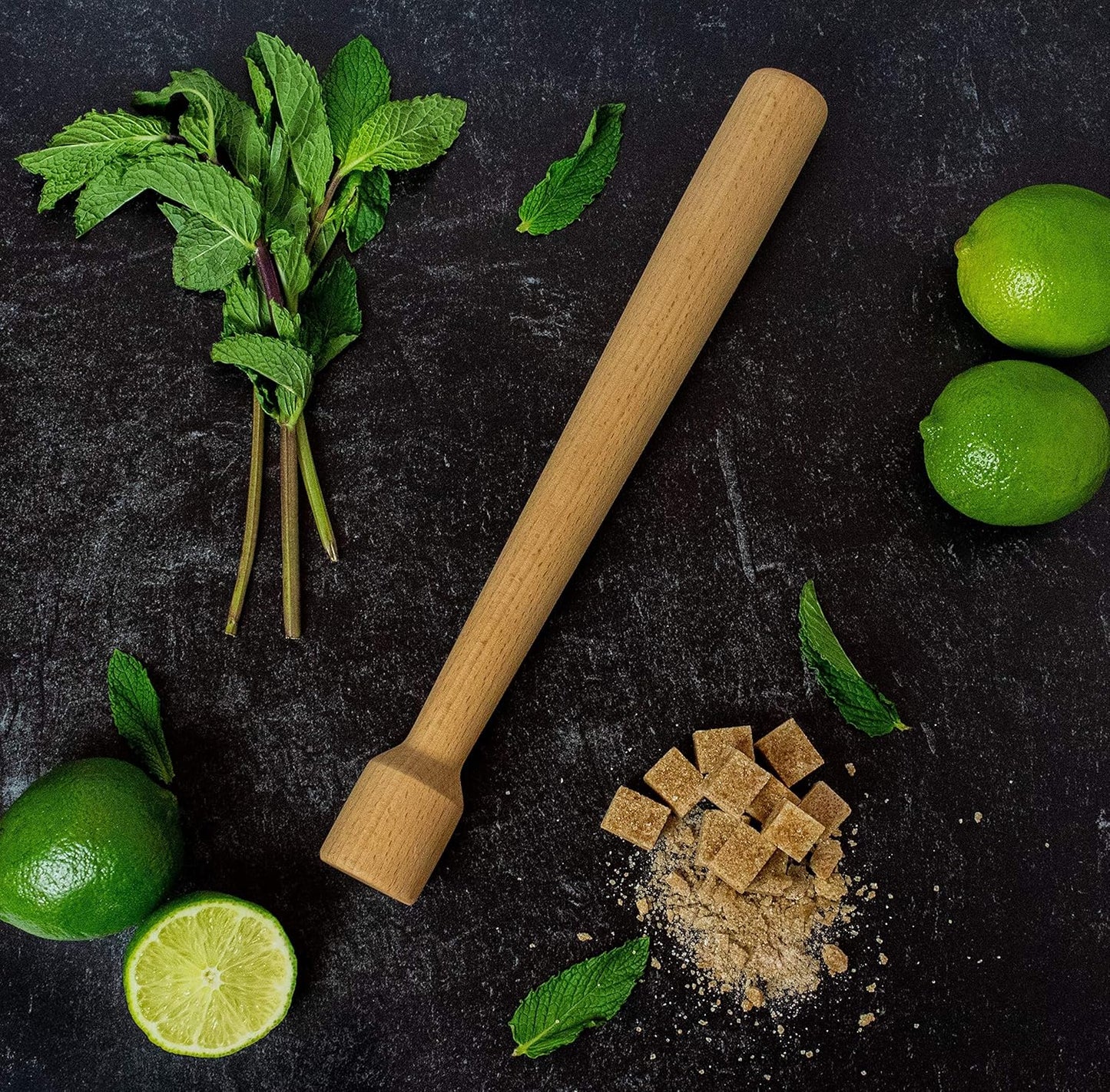 The Art of Craft Wood Cocktail Muddler: 12 inch Hardwood Mojito Drink Muddler Home Bar Tool