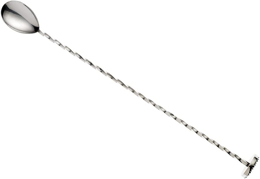 Barfly Muddle Bar Spoon, Muddler 11 13/16" (30 cm), Stainless Steel - Stainless Steel / Muddler 11 13/16" (30 cm)