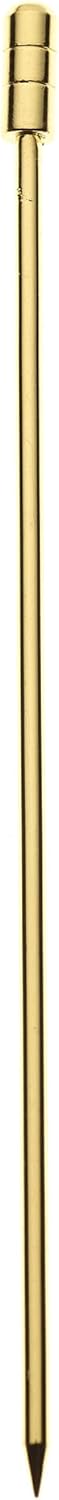 Barfly Cocktail Picks, Grooved, Gold Plated, Set 12, 4.5"