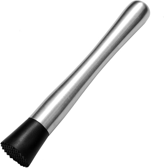 10 Inch Stainless Steel Muddler for Cocktails, Long Handle Durable Material, Bar Tool for Making Mojito and Fruit Drinks