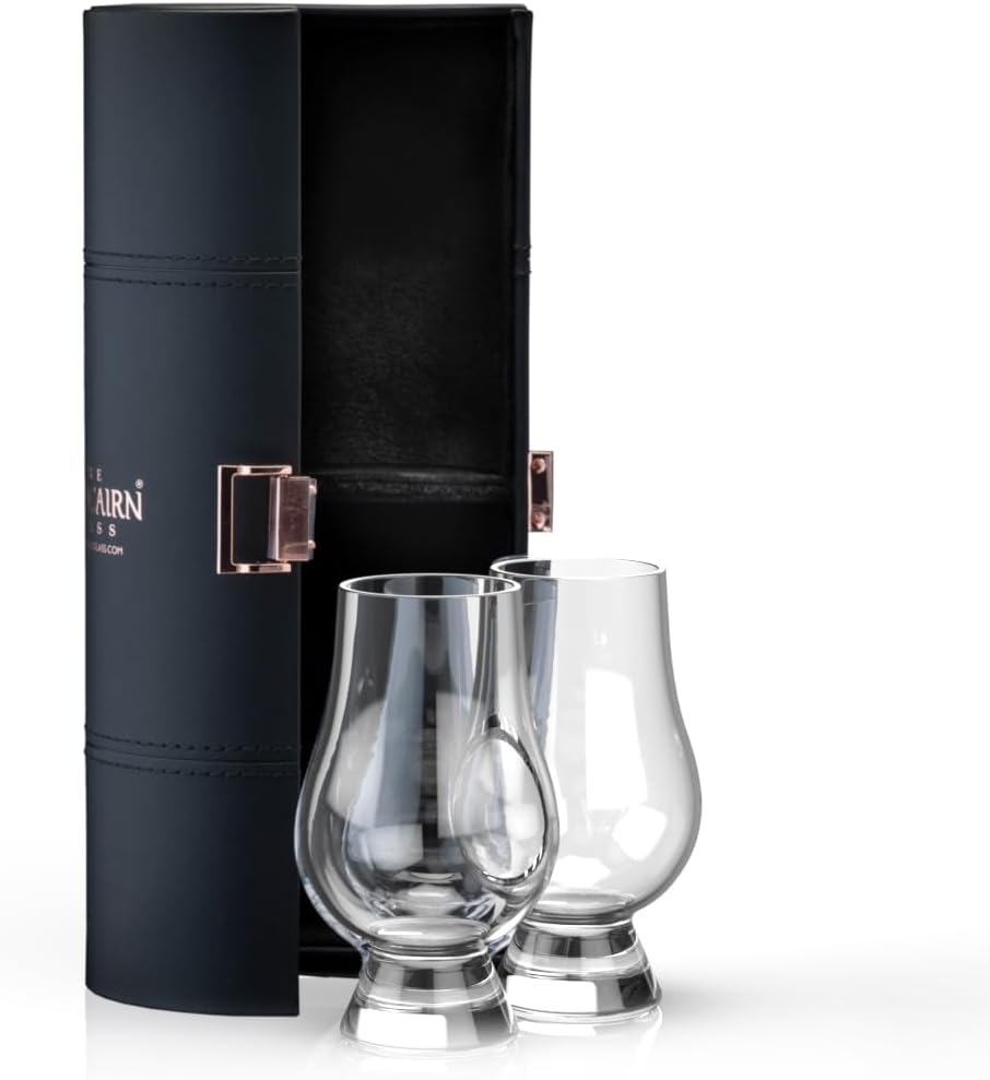 GLENCAIRN Whiskey Glass, Gift Set of 2 in Travel Case
