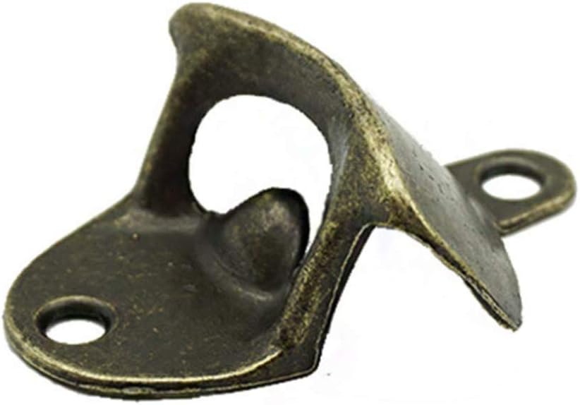ANSLYQA 20 Pack Bottle Opener Wall Mounted, Vintage Beer Bottle Opener with Screws for Bars KTV Hotels Homes, (Bronze)