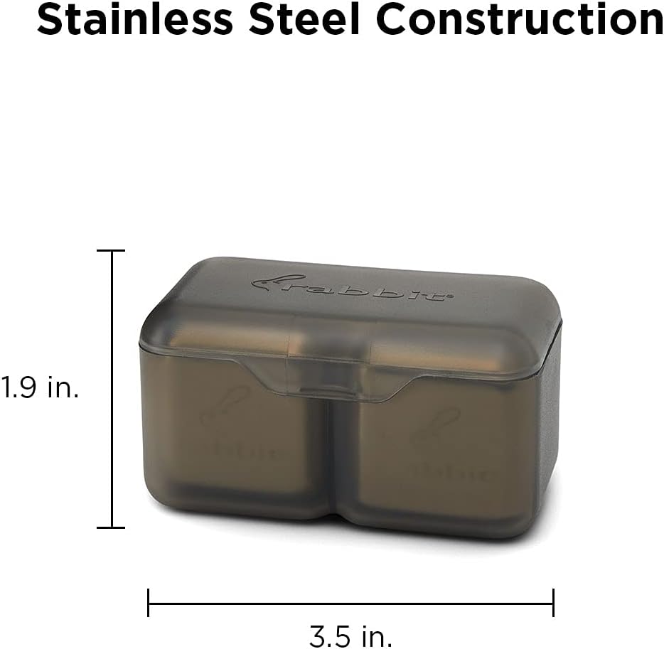 Rabbit Jumbo Chilling Stones - Premium Stainless Steel Whiskey Rocks for Chilling Fine Spirits and Beverages, Reusable Drink Cooling Stones with Storage Case