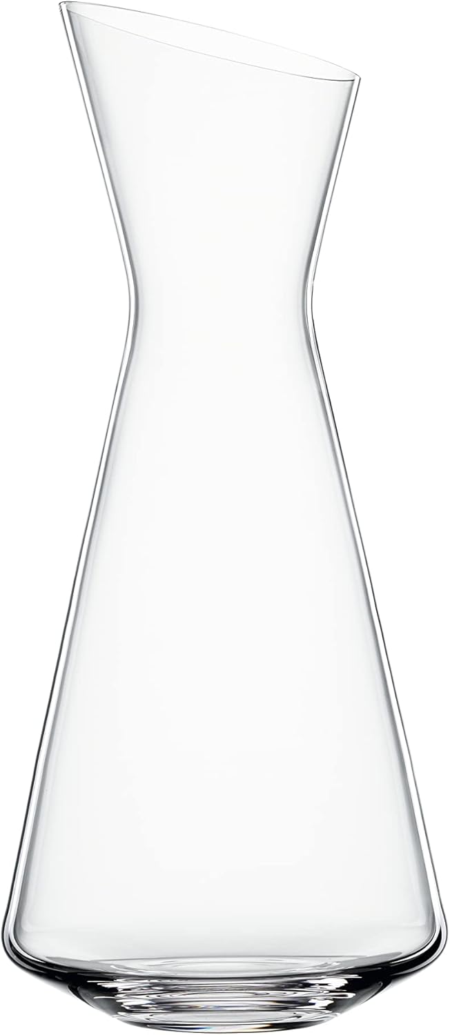 Spiegelau Style Crystal Wine Decanter, Elegant Carafe for Red and White Wine, Modern Glass Pitcher for Wedding Gifts, Housewarming, Hosting Essentials, Home Bar, 33 oz (1 L), Set of 1