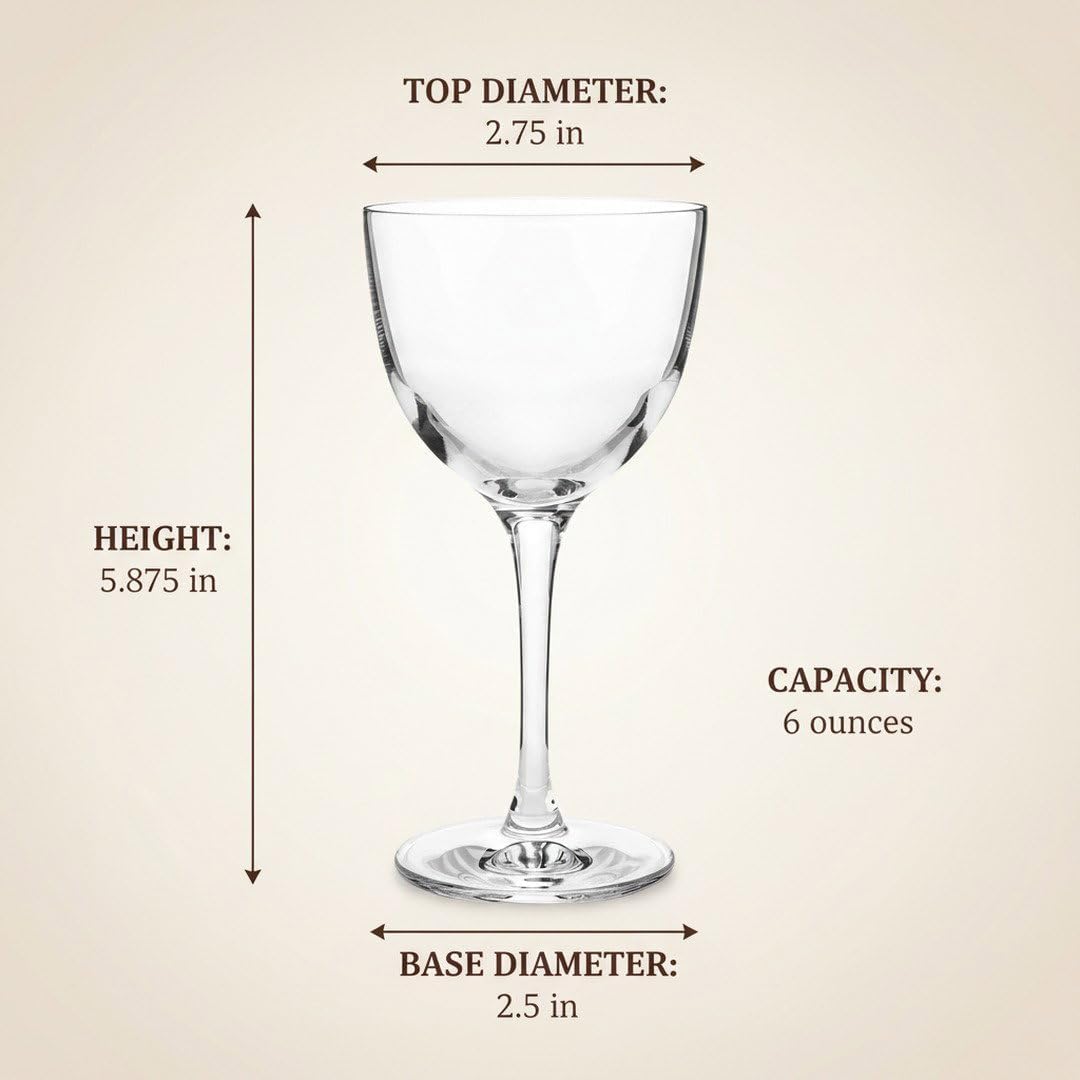 HISTORY COMPANY The Original Nick & Nora Crystal Coupette-Style Glass – Iconic 2-Piece Set of Vintage-Inspired Barware for Craft Cocktails (Gift Box Collection)