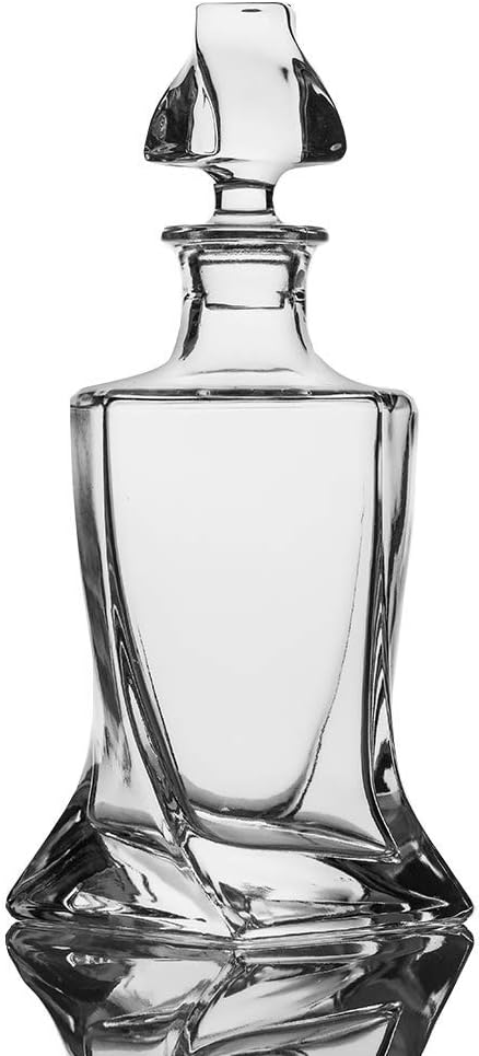 Square 25oz Whiskey Decanter with Glass Stopper - B0D7LY7N3L