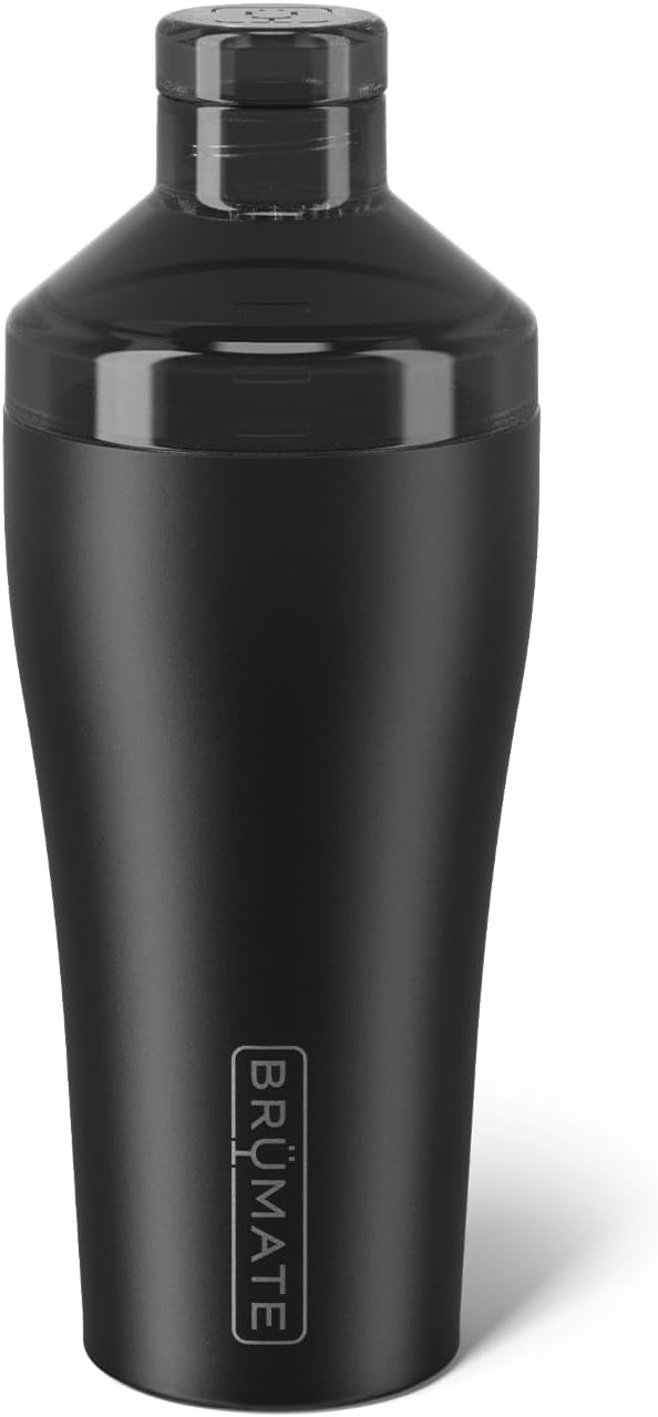 BrueMate Cocktail Shaker 22oz Stainless Steel Shaker, Nightfall Blue - Matte Black