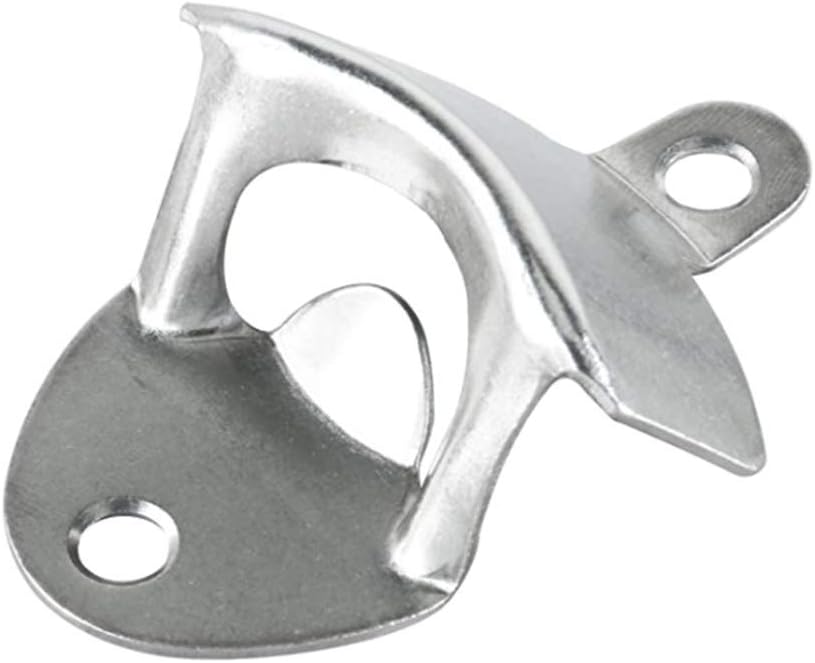 ANSLYQA 20 Pack Bottle Opener Wall Mounted, Vintage Beer Bottle Opener with Screws for Bars KTV Hotels Homes, (Silver)