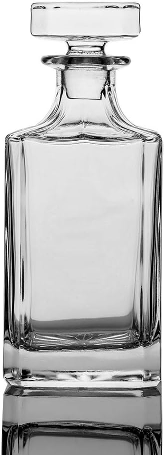 Square 25oz Whiskey Decanter with Glass Stopper - Square