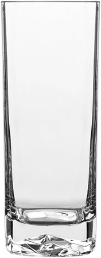 Luigi Bormioli On The Rocks Highball Glasses, Set of 4-15 Oz. Thick Base Drink Tumblers with Optical Rock-Like Bottom - Lead-Free SON.hyx Crystal, Dishwasher Safe, Made in Italy, Elegant Barware