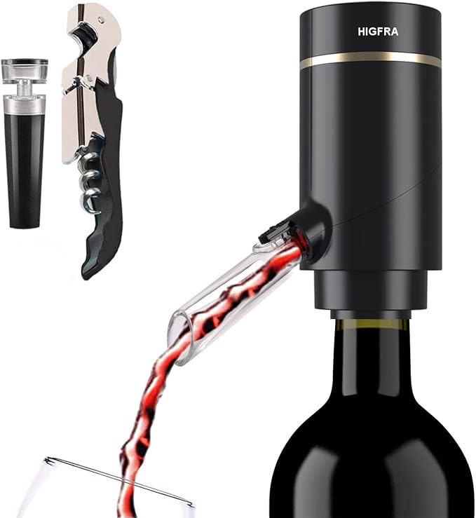 Wine Aerator Electric Wine Decanter Best Sellers One Touch Red -White Wine Accessories Aeration Work with Wine Opener for Beginner Enthusiast - Spout Pourer - Great Fathers Day Gift - B09V4VSP9D