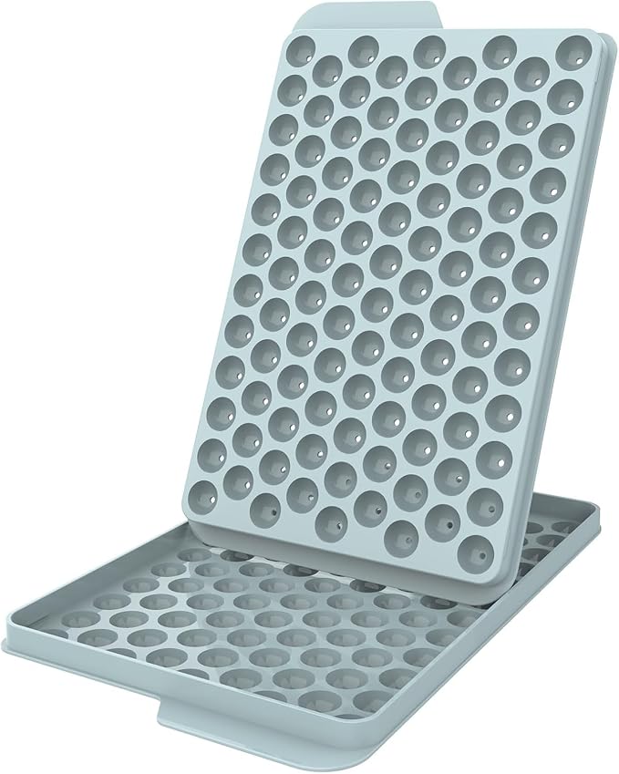 WIBIMEN Mini Ice Cube Trays for Freezer with Lid, 0.55" Pebble Ice - B0DZ5THQ6W