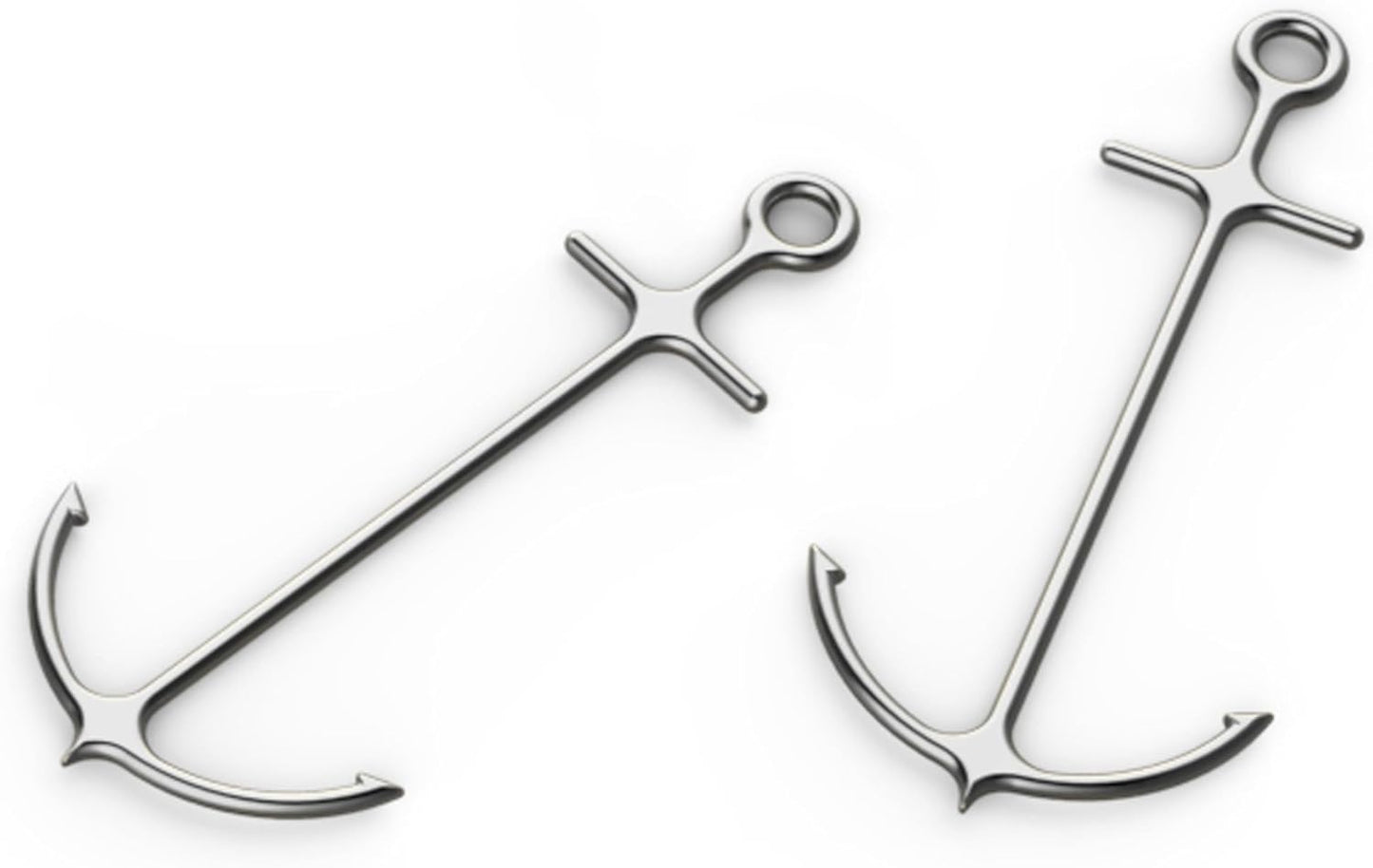 Genuine Fred ANCHORED Cocktail Picks Set of 6 Reusable steel picks for garnishes Muslin bag for easy storage Nautical design