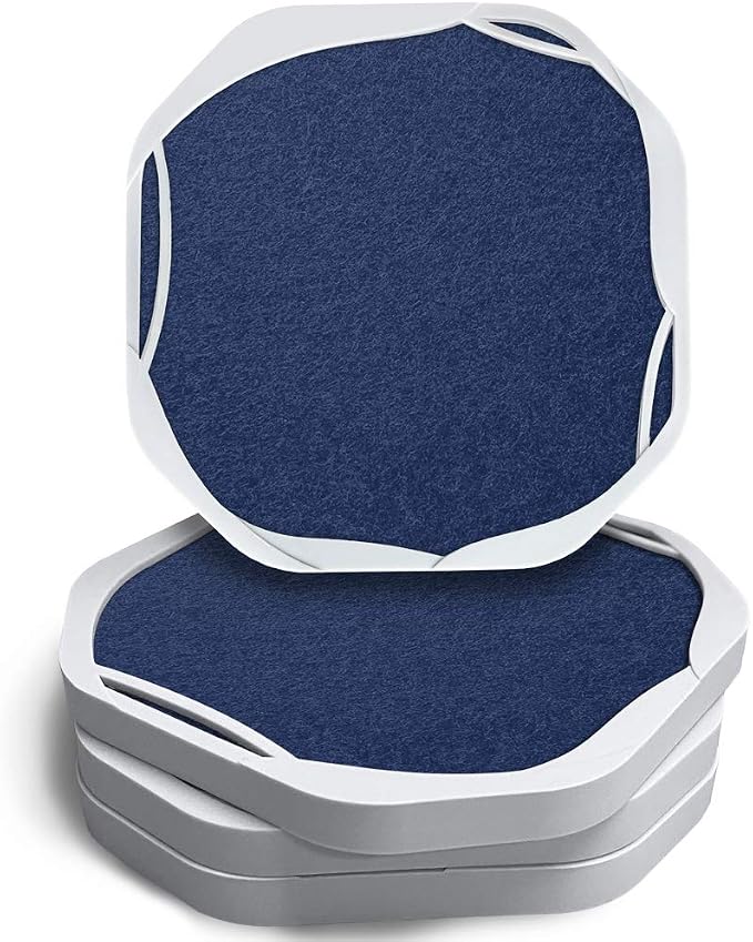 UMIRRO Absorbent Felt & Silicone Coasters Set of 6 with Holder, Blue Coast - 18. Blue