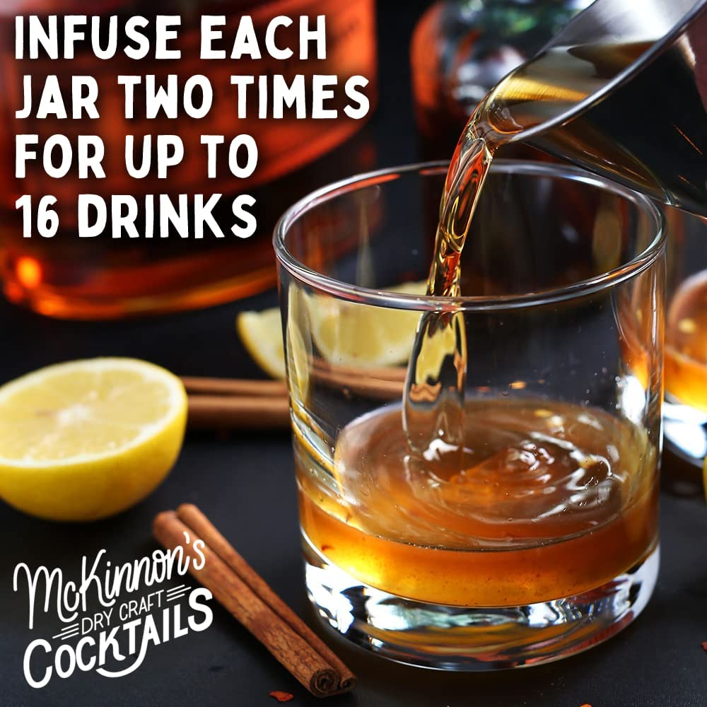 McKinnon’s Dry Craft Cocktails Dehydrated Fruits and Herbs, DIY Mixology, Infusion Kit, Mason Jar Serves 8 – 16 Drinks (Pineapple Jalapeno, 1 Jar)