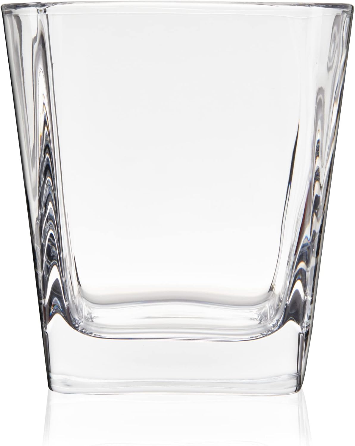 TRUE Square Rocks Glass, Old Fashioned Whiskey Glasses, Superb Drinking Cups for Cocktail Party, Home Bar, Bartender Accessories, Set of 4, 10 oz
