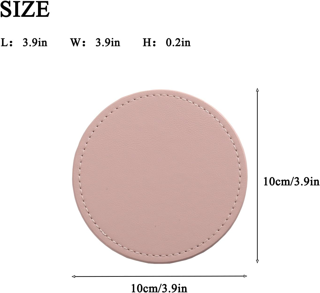 LAKE OF FIRE Coasters Set of 6 with Holder - 3.9-Inch Drink Coasters, Suitable for Various Types of Cups, Tabletop, and Home Décor(Pink)