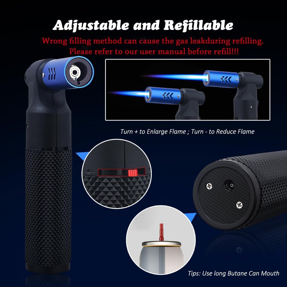 HONEST Lighter Butane refillable lighters Shipped without gas (Black)