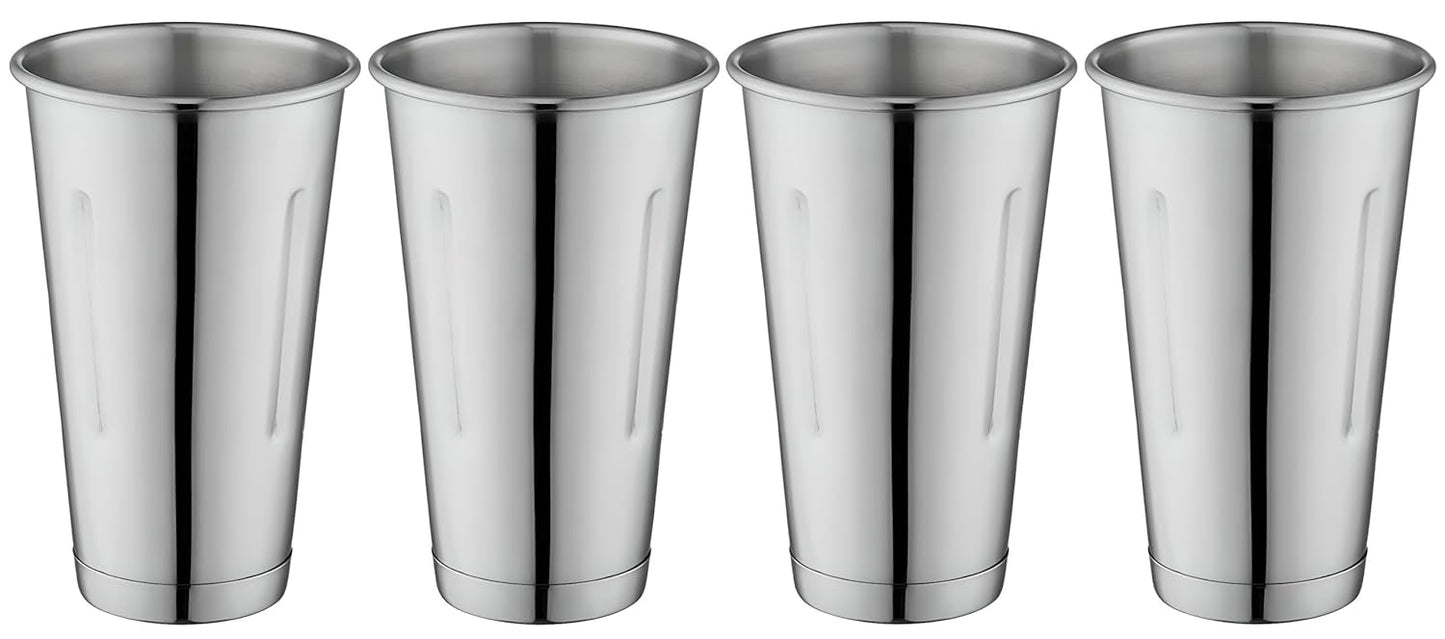 OCS Parts 7-Inch Stainless Steel Malt and Milkshake Mixing Cup | 30 Ounce Professional Milkshake Cups for Home and Commercial Use (4)