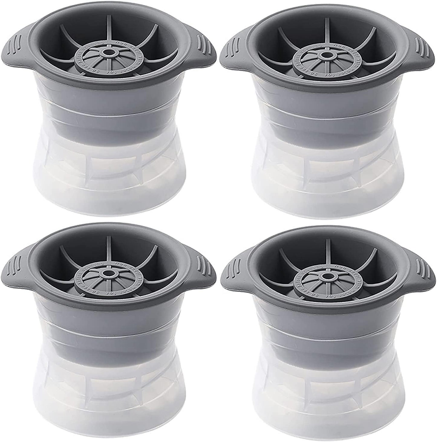 4PCS Small Sphere Ice Mold - Makes about 5CM (1.96") Crystal Clear Ice Balls,Silicone Reusable Ice Cube Trays for Whiskey, Bourbon, Cocktails & Home Bars