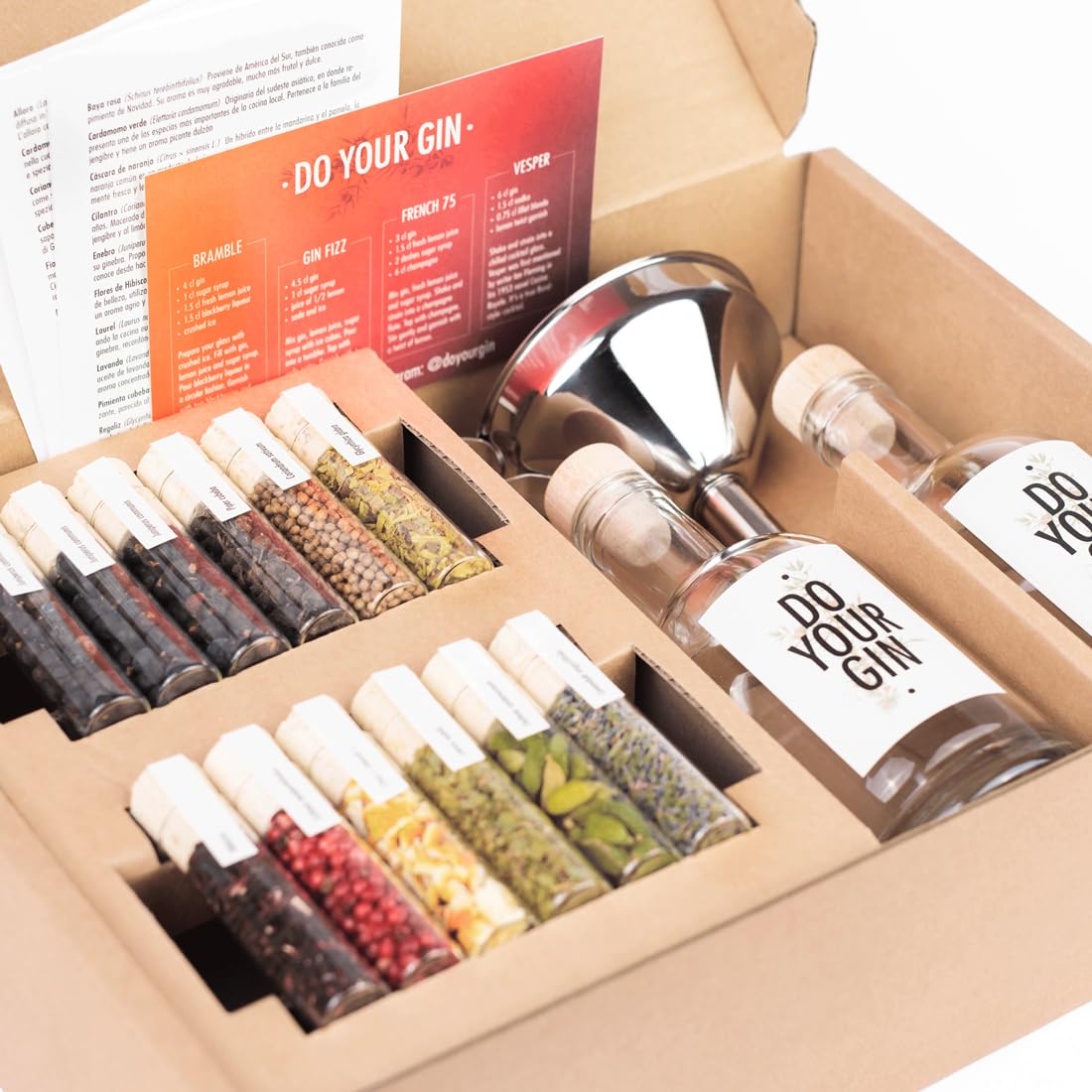 DO YOUR GIN | DIY Gin Making Kit with 12 Botanicals, Bottles & Recipes | Cocktail Making Kit | Gifts for Gin Lovers, Men & Women | Birthday, Father's Day & Christmas