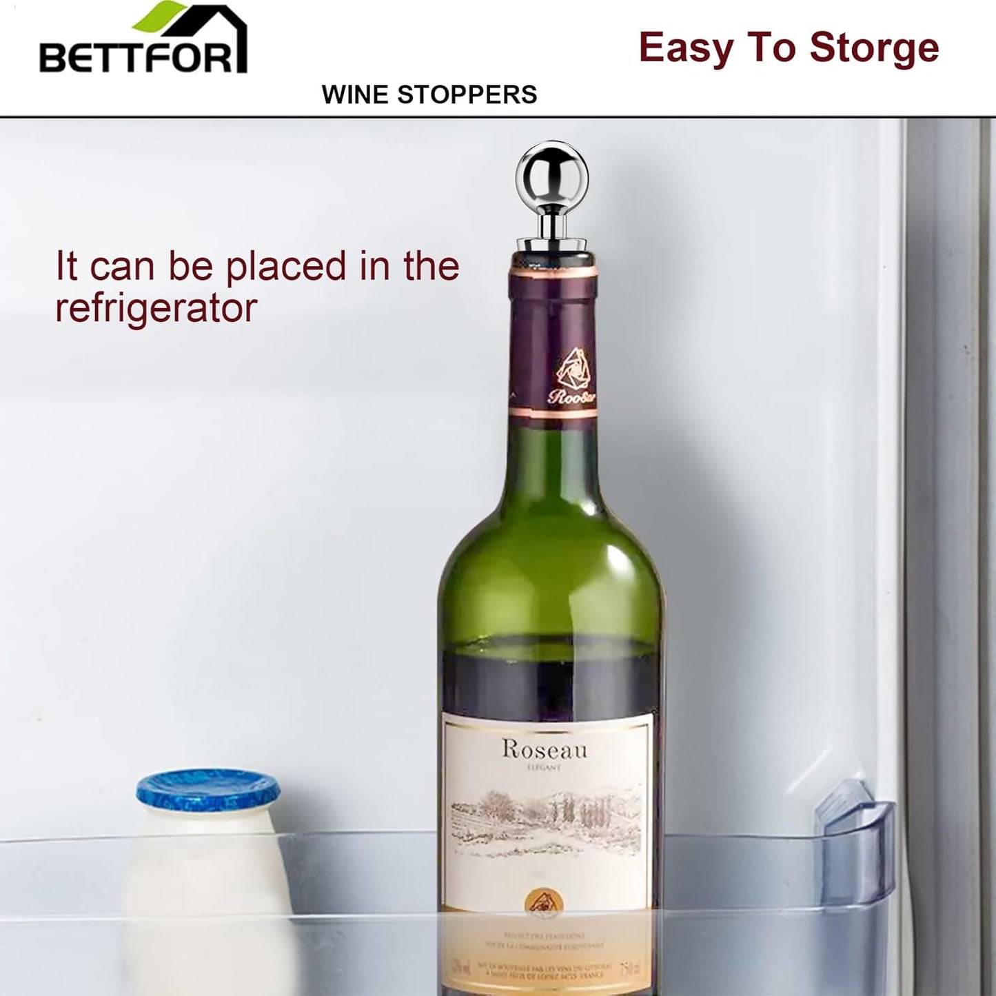 Wine Stoppers for Wine Bottles 3Pcs Vacuum Wine Bottle Stopper with Silicone Reusable Wine Corks, Leak proof Keep Fresh Suitable for Standard (Silver, 3 Pack)