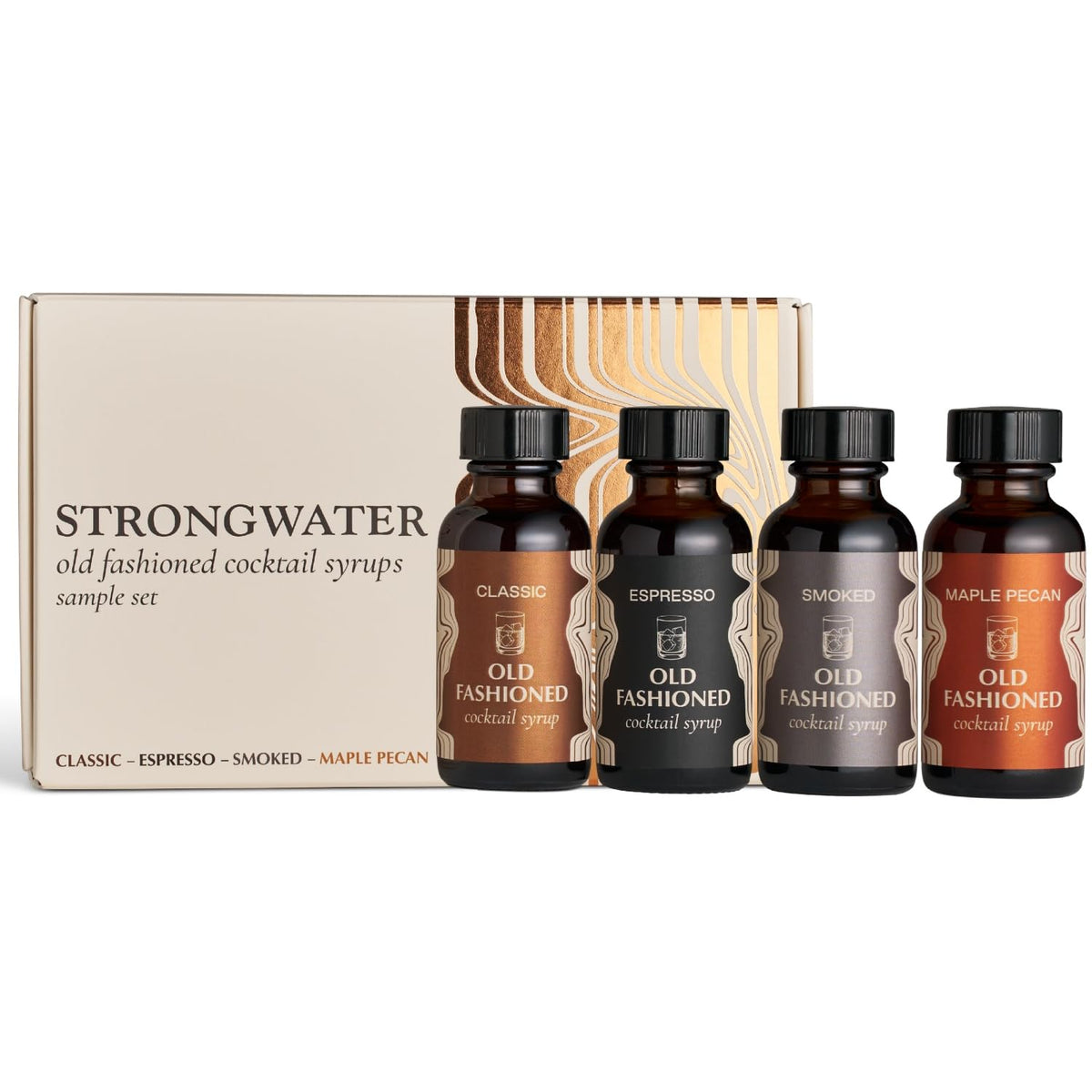 Strongwater Smoked Old Fashioned Mix - 1pk, 32 Cocktails - Just Add Bourbon - Old Fashioned Gift Set / 1 Fl Oz (Pack of 4)