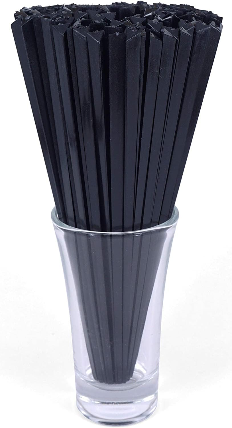 Gmark 6" Prism Picks 300 ct, Triangular Plastic Cocktail Prism Picks (Black) (Box of 300pcs) GM1003E