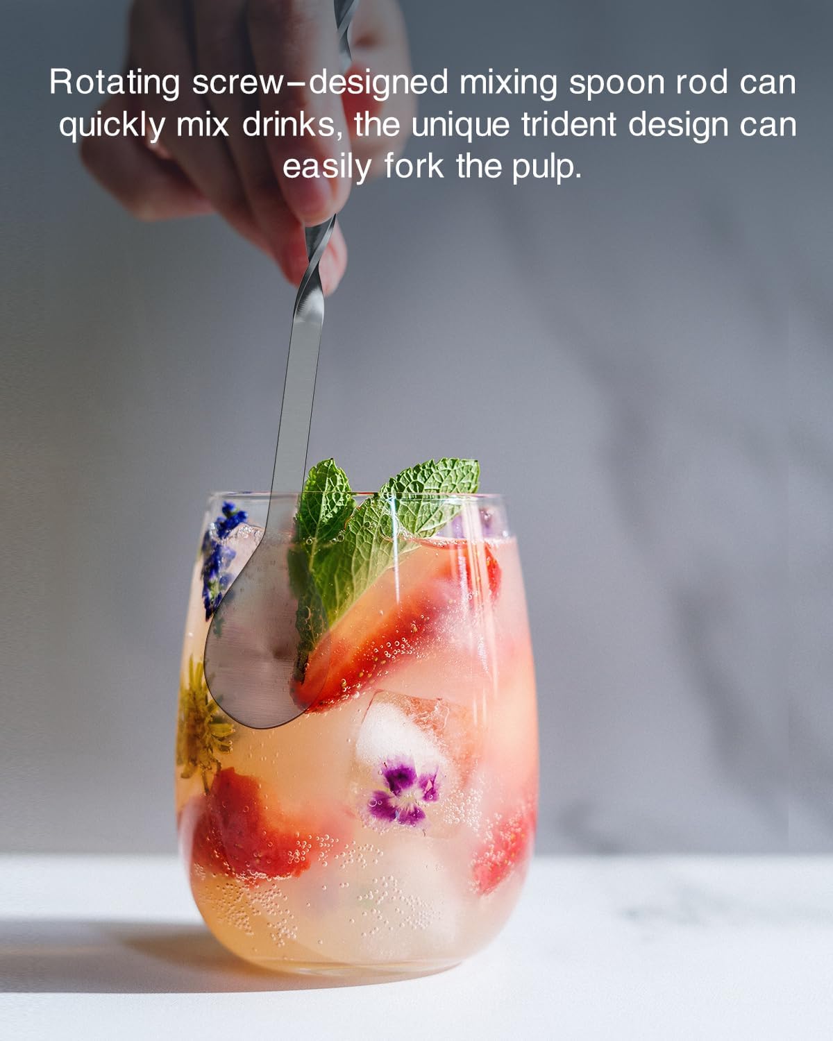 10 Inches Stainless Steel Muddler and Mixing Spoon for Cocktails, Bar Tools and Accessories - Create Delicious Mojitos and Other Fruit Based Drinks