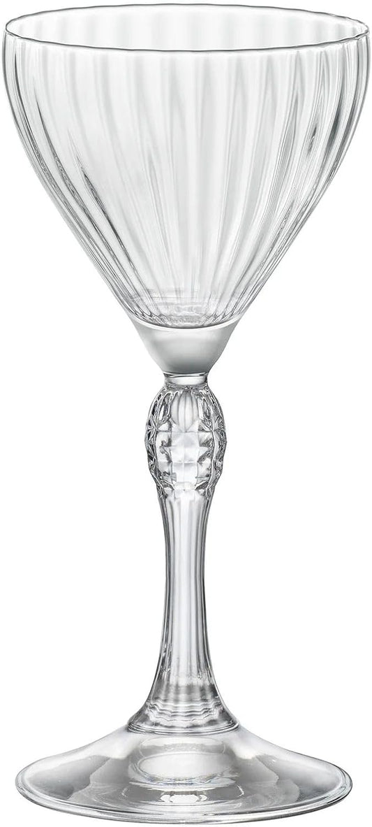 Bormioli Rocco America '20s 7.5 oz. Cocktail Coupe Glasses, Clear, Set of 4 - Nick & Nora Martini
