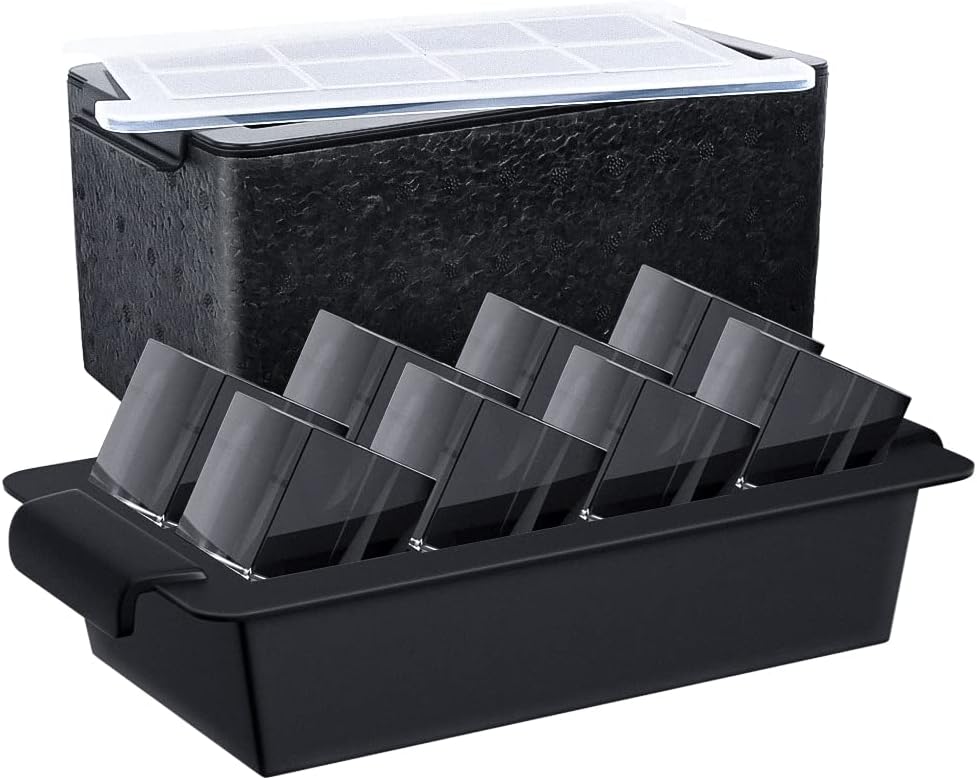 TINANA Upgrade 2 Inch Clear Ice Cube Tray Make 8 Large Square Crystal Ice Cube Maker for Cocktail, Whiskey & Bourbon Drinks, Gifts for Men - 2 Inch cube