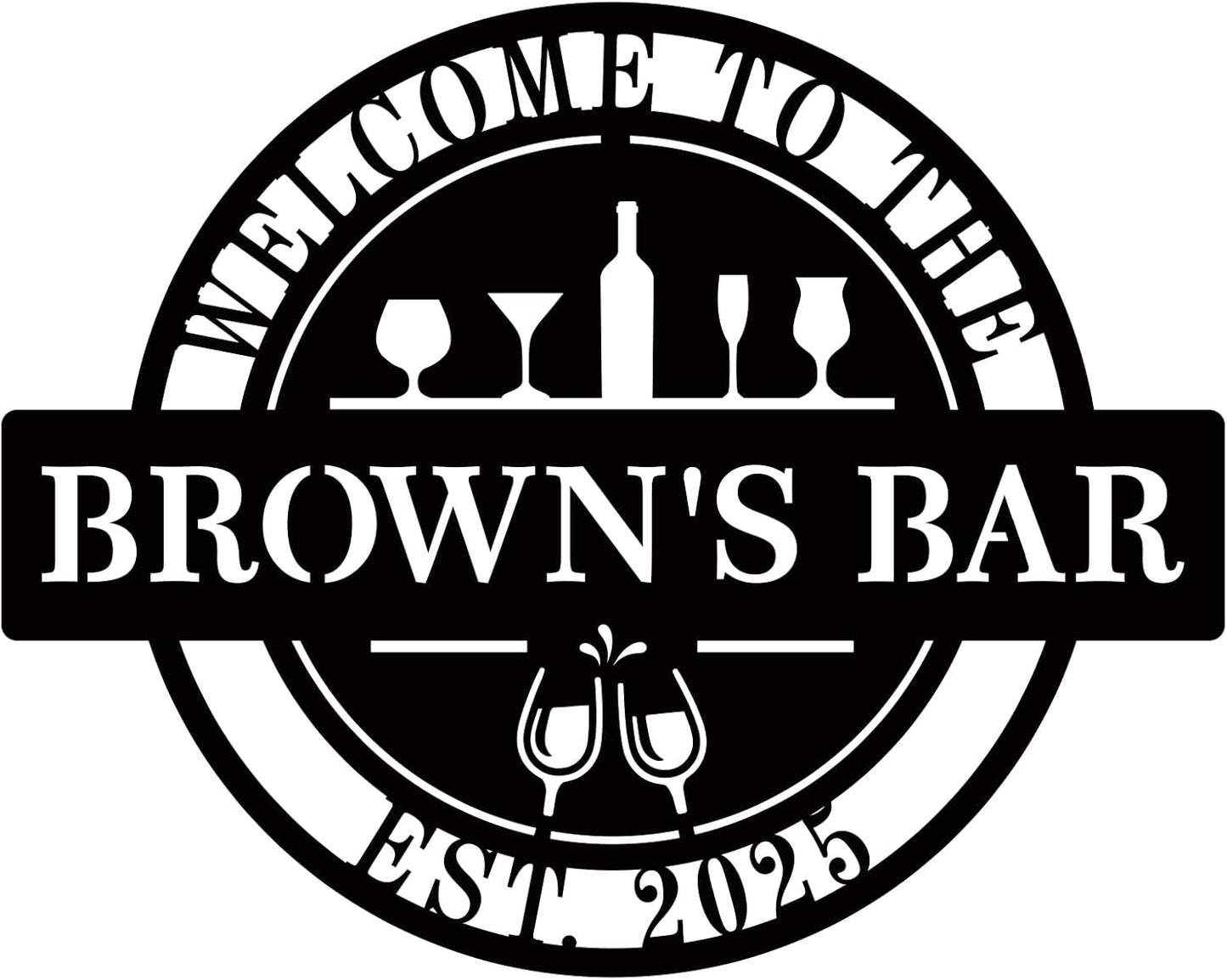Custom Bar Sign, Personalized Name Bar Signs, Wall Decor Up Signs for Pub, Home Bar, Party, Man Cave, Club, Custom Metal Bar Decor, Personalized Pub Sign